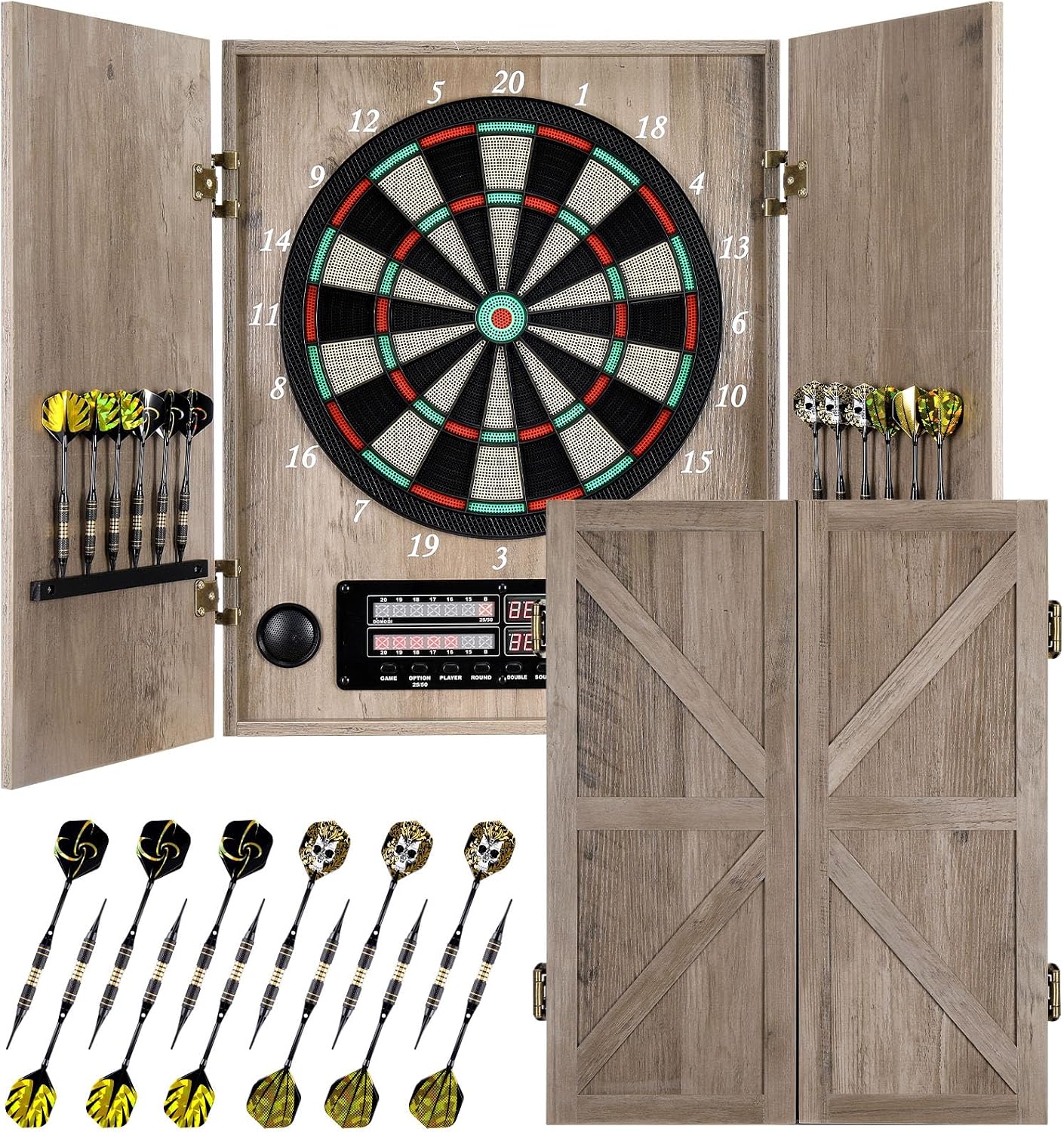 ^Electronic Dart Board, Decora - Electronic Dartboard Cabinet ulasan dan harga