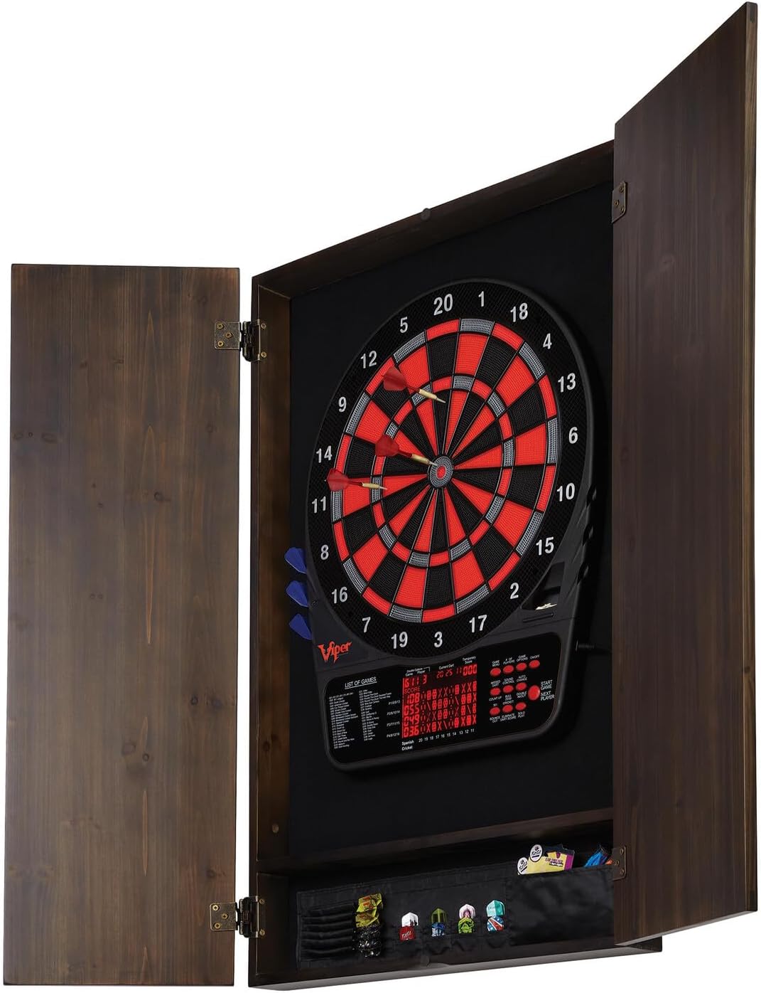^Viper Metropolitan Solid Wood - Electronic Dartboard Cabinet ulasan dan harga